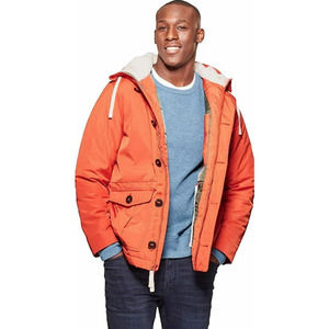 NEW Goodfellow & Co Men's Thermore Water Resistant Parka Jacket Orange Medium